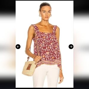 NATALIE MARTIN Jasmine Tank Top Merlon Silk Size Small